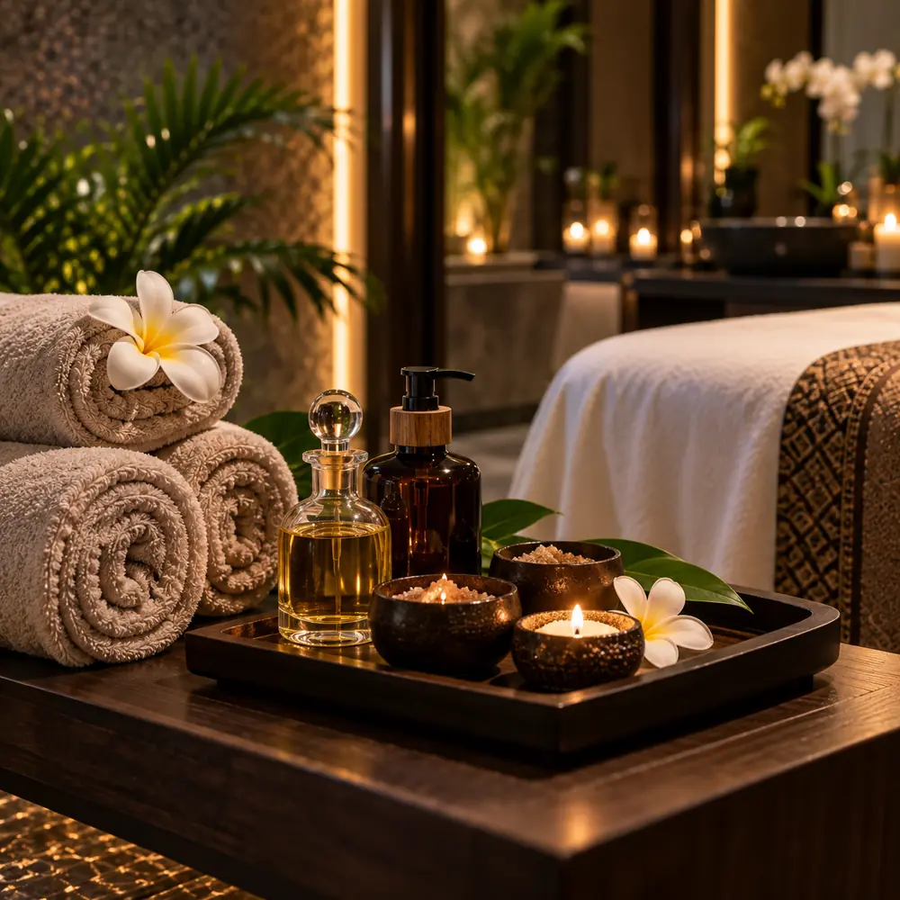 Aromatic massage oils at Century Arab Spa