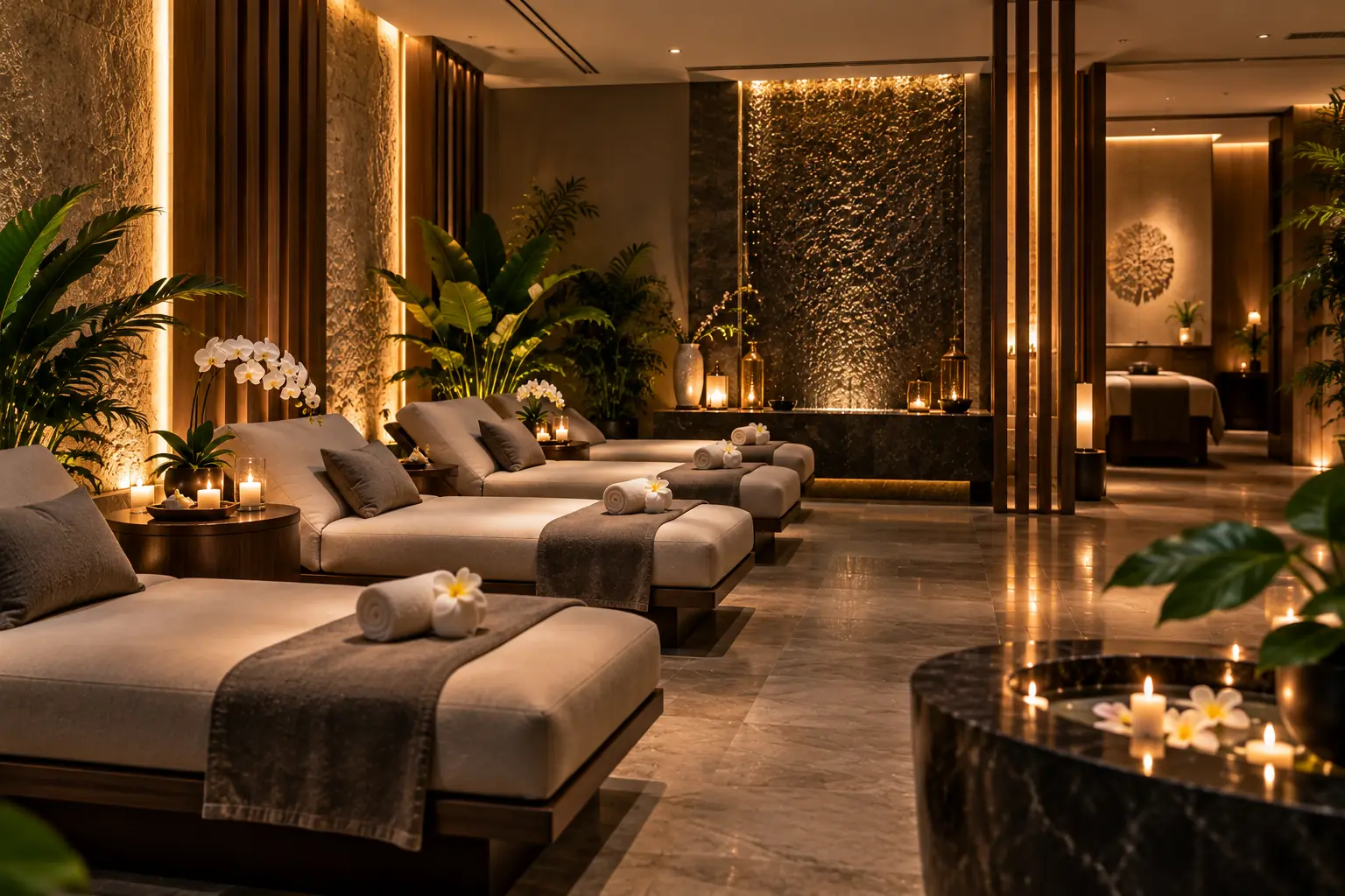 Relaxation lounge at Century Arab Spa Abu Dhabi